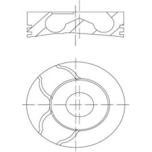 Mahle-Knecht-Behr 021PI00122000 Motor Pıston Segman Scenıc Megane Iı Clıo Nıssan Sogutma Kanallı-Yag Puskurtme Oyugu-Segman Tasıyıcı-Goz Arası Konık 1.5 Dcı K9K 100HP 76.00MM Std