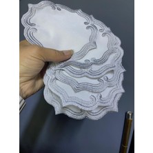 6 Lı Kahve Sunum Peçetesi Gümüş