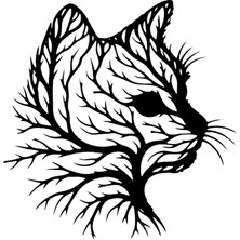 Doğa Temalı Kedi-Duvar Dekorasyonu