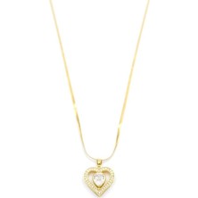 Öfi Kalp Kolye - Altın