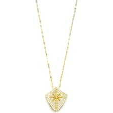 Öfi Taşlı Kutup Yıldızı Kolye - Altın