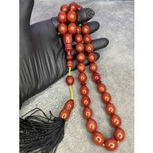 Büyük Boy Osmanlı Benzetme Sıkma Kehribar Tesbih