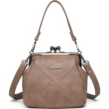 Yıkama Deri Burslu Kadın Omuz Çantası 21-K Barcelona 1848-7