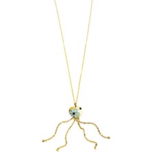 Öfi Zincirli Kalp Kolye - Altın