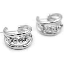 Öfi Dorika Halka Küpe - Gümüş