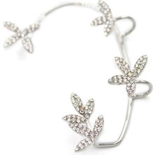 Öfi Yaprak Kıkırdak Küpe - Gümüş