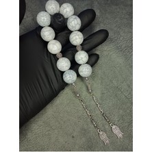 Zaza Büyük Boy Sallamalık Üst Düzey Toz Kehribar Tesbih