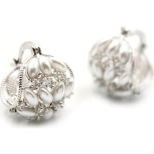 Öfi Inci Halka Küpe - Gümüş