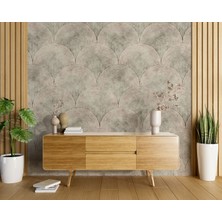 Lotus Aura Geometrik Desenli Duvar Kağıdı Modern Minimalist Tarzı Duvar Resmi Oturma Odası Duvar Posteri