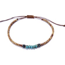 Funny Takı Hematit Doğaltaşlı Desenli Miyuki Round Boncuklu Unisex Bileklik