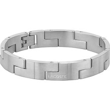 Lacoste LACJ2040155 Gri Çelik Erkek Bileklik Sade Tasarım ile Şık Görünüm
