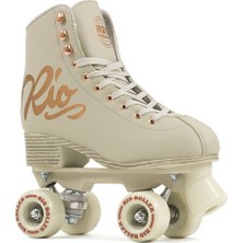 RİO ROLLER Rio Roller Rose Cream Kadın Quad Paten Günlük Stil Bodycon Silüet Grafik Desenli