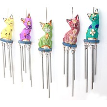 Üstü Ahşap Altı Metal Rüzgar Çanı