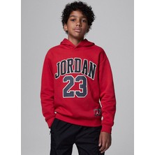 Nike Kapüşonlu Baskılı Kırmızı Erkek Çocuk Sweatshirt 95C479-R78 Jdb Jordan Hbr Flc Po Ho