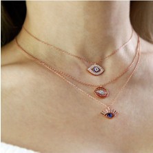 Coho Silver Elysian&lumina&seraphic Eye El Yapımı Gümüş Nazar Kolye Seti