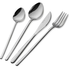 The Mia Giallo Çatal Kaşık Bıçak Takımı Gümüş 24 Parça