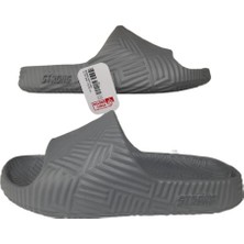 Gezer Erkek Gri Çizgili Önü Açık Banyo Bahçe Havuz Terliği