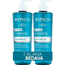 Bioxcin Acnium Sebum Dengeleyici Yüz Yıkama Jeli 1 Alana 1 Bedava