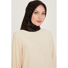 Armine Ipek Eşarp 2025 Kış - 9259-09 Siyah Gold Twill