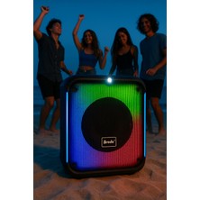 Brodu BTS-1783 Rgb Işıklı Kablosuz Bluetooth Hoparlör | 30W | 1800 Mah | Mikrofonlu | LED Efektli