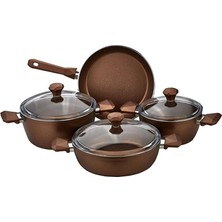 Pierre Cardin Graniks 7 Parça Tencere Seti Rosegold