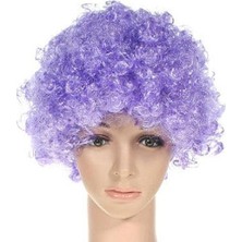Mor Renkli Kıvırcık Peruk
