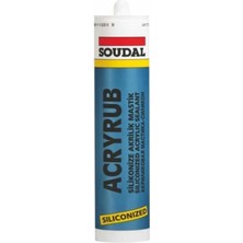 Soudal Acryrub Silikonize Mastik 500G Beyaz