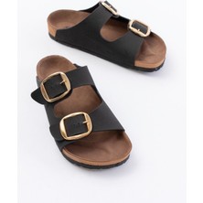 P-101 Siyah Günlük Birkenstock Kadın Terlik