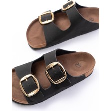 P-101 Siyah Günlük Birkenstock Kadın Terlik