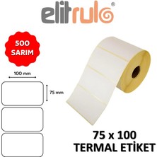 Elitrulo Barkod Etiketi 75X100 Termal - 500 Adet