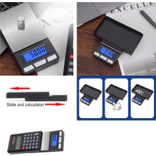 Paras Ticaret Kızaklı Ayrılabilir Hesap Makineli Dijital Hassas Terazi Takı Mücevher Vb. LCD Ekran Elektronik Terazisi Kuyumcu Laboratuvar Vb. Tartısı (Max: 500 Gr.)