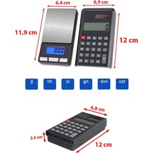Paras Ticaret Kızaklı Ayrılabilir Hesap Makineli Dijital Hassas Terazi Takı Mücevher Vb. LCD Ekran Elektronik Terazisi Kuyumcu Laboratuvar Vb. Tartısı (Max: 500 Gr.)
