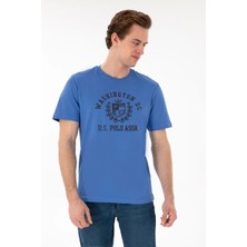 U.s. Polo Assn. Mavi Erkek Regular Fit T-Shirt Decotas