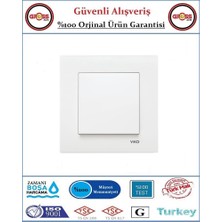 Viko Karre Tekli Anahtar - Çerçeve Dahil - Beyaz - Orjinal Ürün