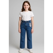Kız  Çocuk Jeans Beli Lastikli Kot Pantolon