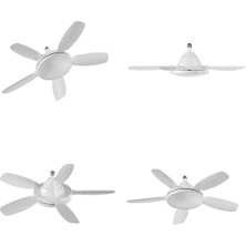 Tavan Vantilatörü LED Ampul 81 cm Büyük Boy 3 Kademe Fan 3 Işık Modu Kumandalı E27 Uyumlu