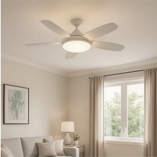 Tavan Vantilatörü LED Ampul 81 cm Büyük Boy 3 Kademe Fan 3 Işık Modu Kumandalı E27 Uyumlu