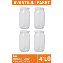 Lav Mercan Turşu Kavanoz 4'lü 1000 cc