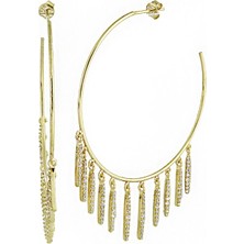 Masaliko Sallantılı Gümüş Küpe MSKP2268, 925 Ayar Gümüş, Altın Kaplama