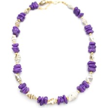 Serenity Haven Mor Çok Renkli Deniz Kabuğu Kolye, Deniz Temalı Şık Takı