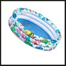 Serenity Haven Balık Desenli Çocuk Havuzu 91X25 Cm, Pompa Dahil Olmayan Güvenli Eğlence