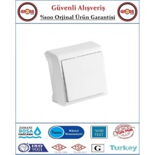 Viko Vera Sıva Üstü Tekli Anahtar - Beyaz - Orjinal Ürün