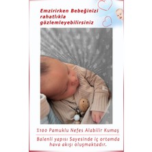 Balenli Emzirme Örtüsü Organik Kumaş 80X100 cm Emzirme Önlüğü %100 Pamuk