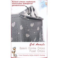 Balenli Emzirme Örtüsü Organik Kumaş 80X100 cm Emzirme Önlüğü %100 Pamuk