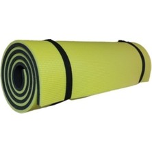 Çift Taraflı 10 mm Pilates ve Yoga Matı, Sarı Siyah, 55X171 cm