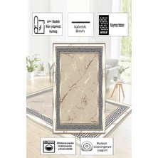 Thalia Home Kaymaz Taban Yıkanabilir Dijital Baskılı Halı Yolluk Mutfak Halısı