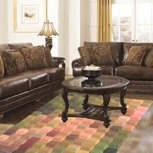 Alanur Home Kaymaz Dijital Mutfak & Salon Halı Star Pamuk Geometrik E5014 Renkli