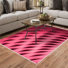 Alanur Home Kaymaz Dijital Mutfak & Salon Halı Trend Geometrik E5017 Pudra