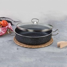 26 cm Kapaklı Granit Pilav ve Karnıyarık Tenceresi, Şık ve Dayanıklı Mutfak Gereci