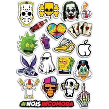 Popüler Sticker Telefon Laptop Notebook Tablet Defter Matara Stiker Etiket ST1130